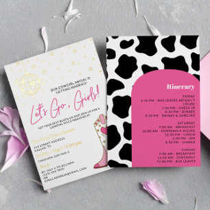 Pink Gold Cowgirl Disco Bachelorette Itinerary