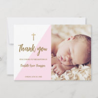 Pink Gold Custom Baby Girl Baptism 