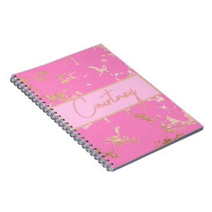 Pink & Gold Custom Notebook