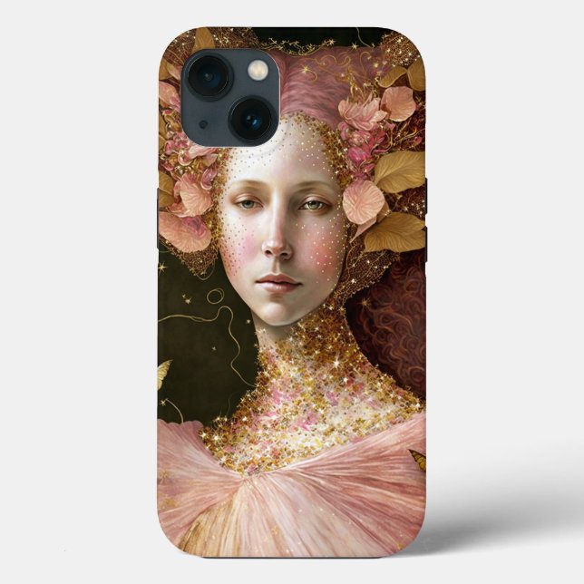 Pink Gold Fairy Fae Woman Fantasy Art Case-Mate iPhone Case (Back)