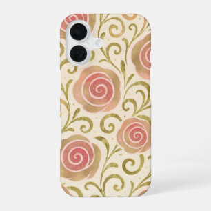 Pink & Gold Fairy Tale Storybook Princess Roses iPhone 16 Case