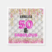 Pink Gold Fifty Fabulous 50th