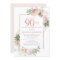 Pink Gold Floral 90th Birthday Party