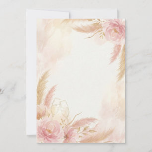 Pink Gold Floral Add Your Text Invitation