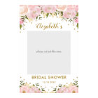 Pink Gold Floral Bridal Shower Photo Booth Prop