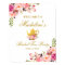 Pink Gold Floral Bridal Shower Tea Party Welcome