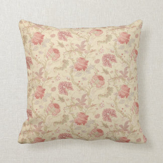 Pink & Gold Floral Pillow