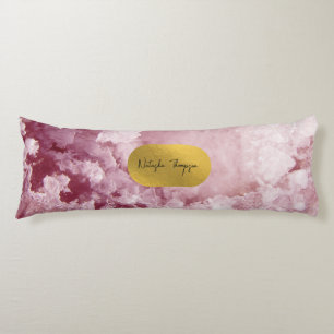 Pink Gold Foil Sea Crystals Signature Body Cushion
