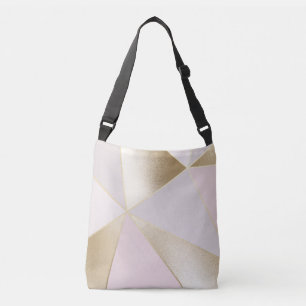 Pink Gold Geometric Crossbody Bag