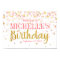 Pink Gold Glitter Confetti Welcome Birthday