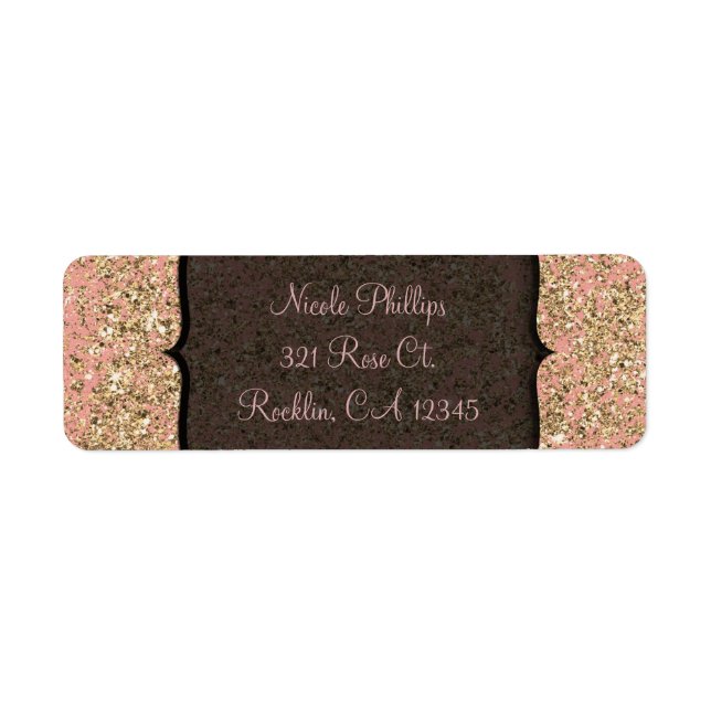 Pink & Gold Glitter Crystal Glam Party Invitation (Front)
