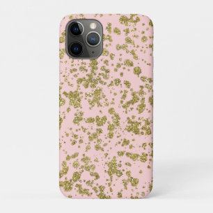 Pink & Gold Glitter Girly Glam Modern Splatter Case-Mate iPhone Case