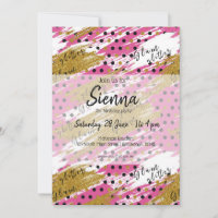 Pink gold glitter glam