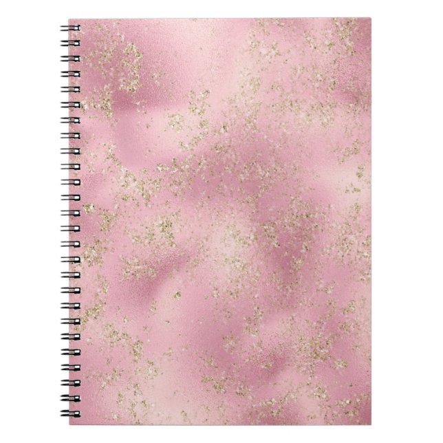 Pink Gold Glitter Glitz Sparkle     Notebook (Front)