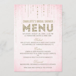 Pink & Gold Glitter Look Menu