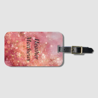 Pink & Gold Glitter  Luggage Tag