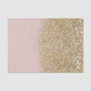 Pink & Gold Glitter Modern Trendy Glam Chic Party Tissue Paper