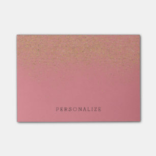 Pink Gold Glitter Post-it Notes
