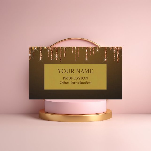 Pink Gold Glitter Sparkle Business Card (Creator Uploaded)