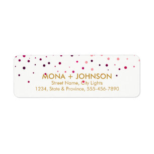 Pink Gold Glitter Sparkle Confetti Dots Modern