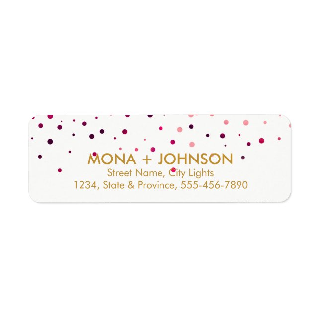 Pink Gold Glitter Sparkle Confetti Dots Modern (Front)