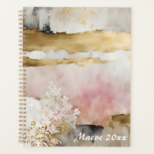 Pink Gold Gray Wabi Sabi Planner