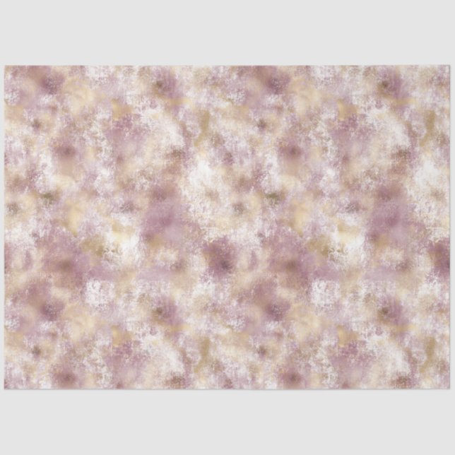 Pink Gold Grunge Abstract Tissue Paper (Front)
