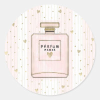 Pink & Gold Hearts Paris Parfum Chic Fashion
