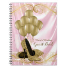 Pink Gold High Heel Shoe Birthday Party Guest Book