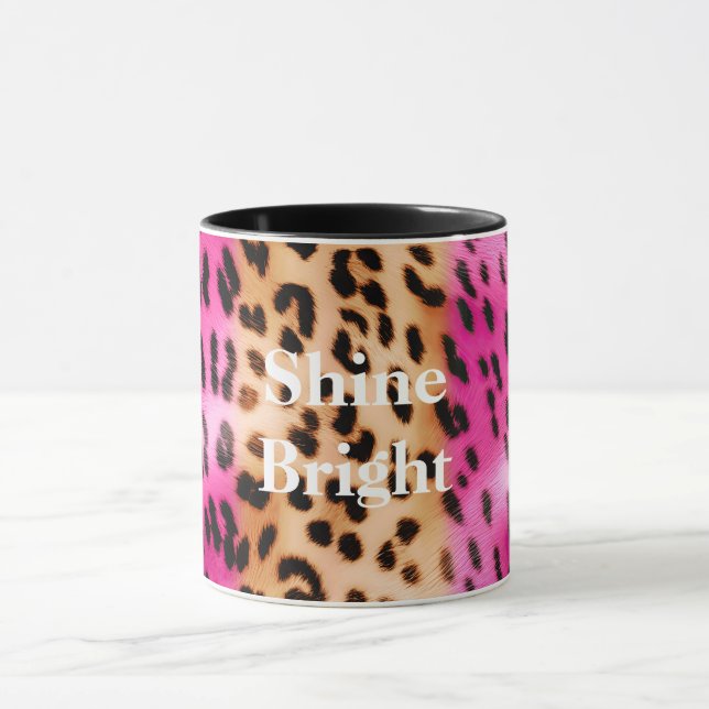 Pink Gold Leopard Print Mug (Center)
