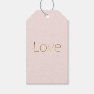 Pink Gold Love Bridal Shower Gift Tags