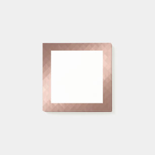 Pink gold metallic effect geometric chic design post-it notes