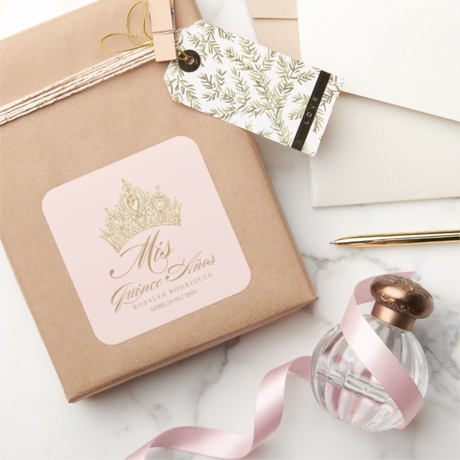 Pink Gold Mis Quince Anos Sticker (Gifting)