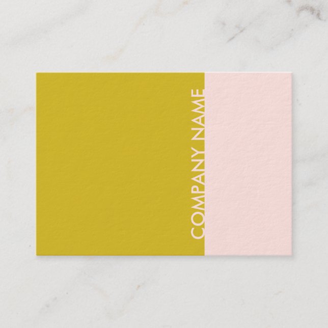 Pink Gold Modern Business Card (Front)