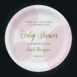 Pink Gold Modern Polkadot baby shower Paper Plate<br><div class="desc">Introducing our Pink Gold Modern Polkadot Custom Baby Shower Paper Plates – a chic and practical addition to your baby shower celebration. Elevate your table settings with these stylish plates, featuring a modern twist on classic polkadots in a charming palette of pink and gold. Customise these paper plates with a...</div>