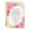 Pink Gold Peonies Baby Sprinkle Invitations