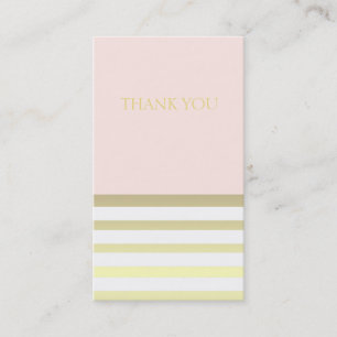 Pink & Gold Personal or Business Thank You Card
