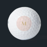 Pink & Gold Personalised Monogram | Name  Golf Tow Balls<br><div class="desc">Personalised Monogram Pink & Gold Art Deco Font,  The template is set up ready for you to customise with your initial,  If you would like to change the colour or style of the font click customise further at the end of the template.</div>