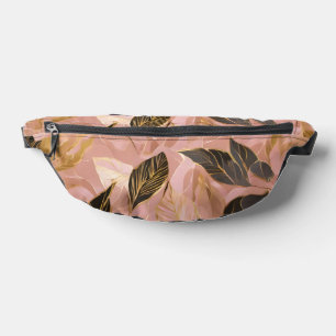 Pink Gold Popular Boho Leaves Collection Bum Bags