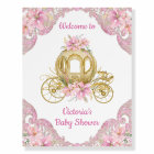 Pink Gold Princess Baby Shower Welcome Sign