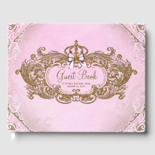 Pink Gold Princess Guest Book