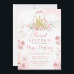 Pink Gold Roses Flowers Sweet 16th Birthday Invitation<br><div class="desc">Pink Gold Roses Flowers Sweet 16th Birthday Invitation</div>