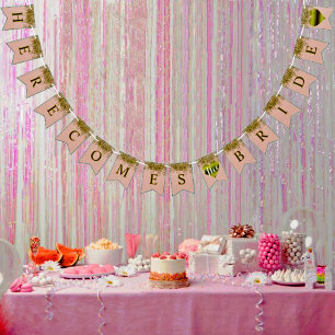 Pink & Gold Sparkle Sprinkle Party Bunting Flag