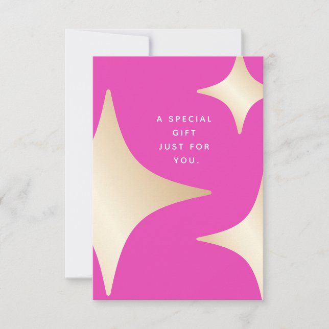 Pink Gold Stars Gift Certificate (Front)