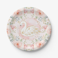 Pink Gold Swan Princess Baby Shower Birthday Decor