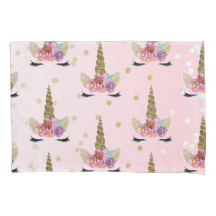 Pink & Gold Trendy Modern Unicorn Horn #2 Pillowcase