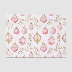 Pink Gold Vintage Christmas Ornaments Tissue Paper