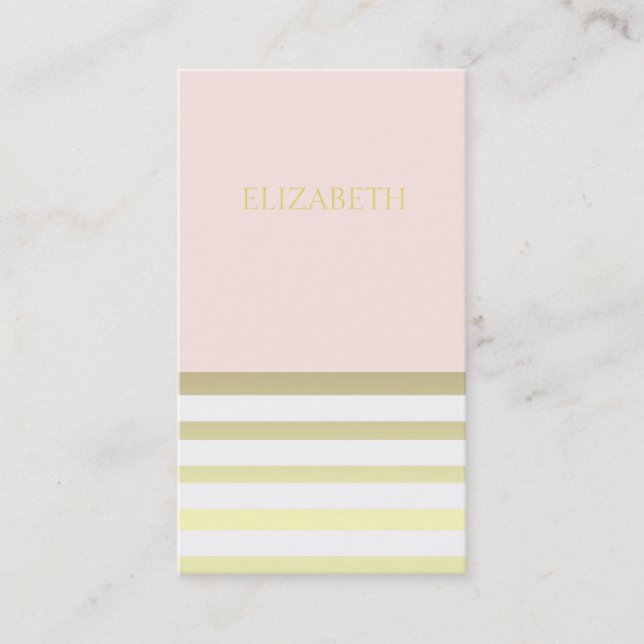 Pink & Gold Wedding Event Planner Boutique Stylist Business Card (Front)