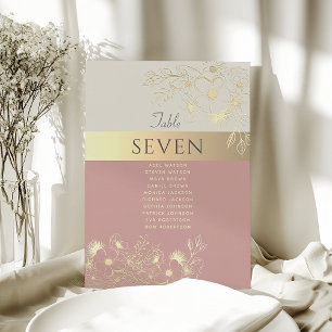 Pink Gold Wedding Seating Chart