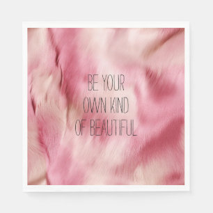 Pink Gold White Animal Napkin